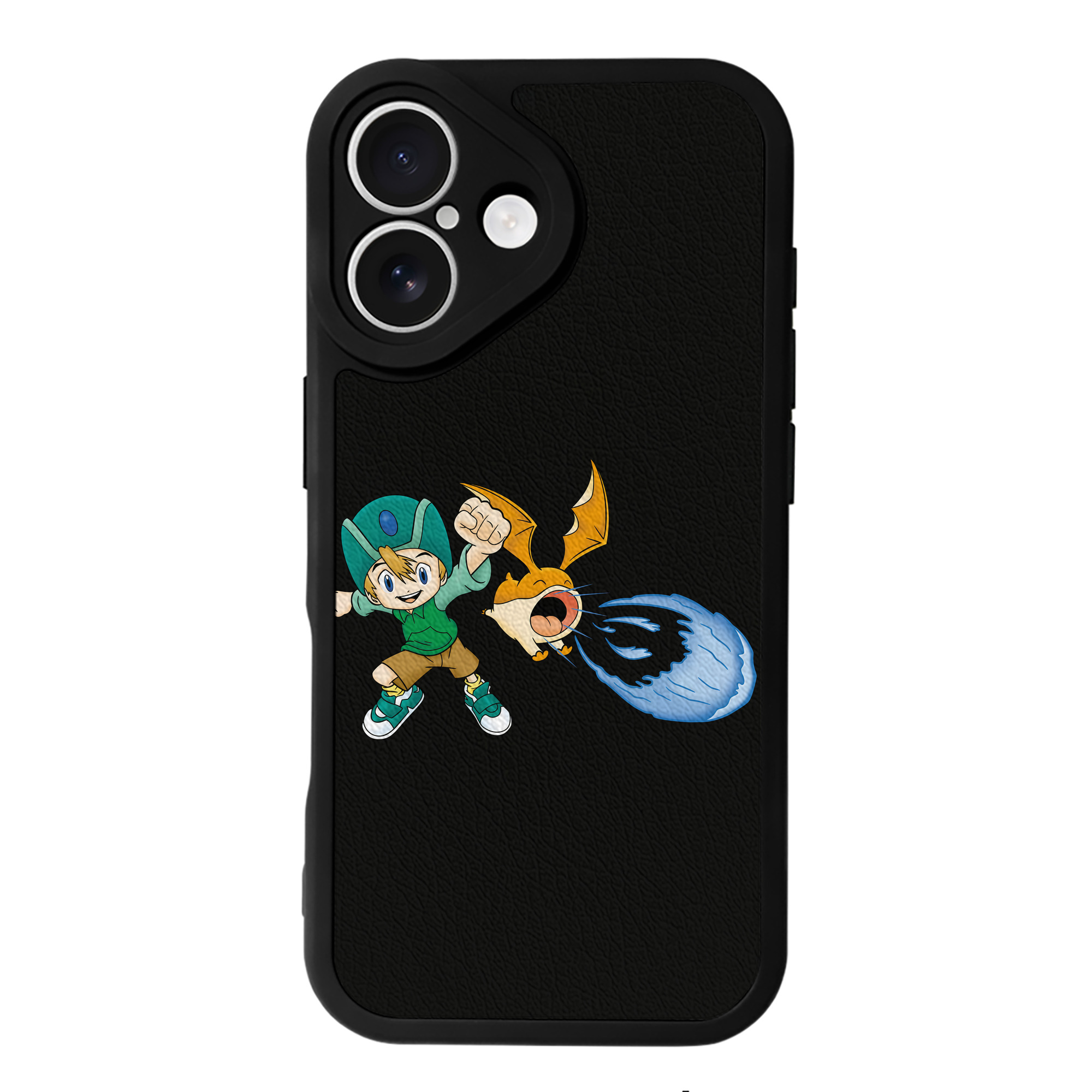（画像用） Digimon デジタルモンスター/デジモン 【iPhone 16シリーズ対応】シリコンスマホケース（レザー調） 材質：シリコン